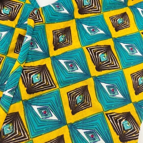 LuLaRoe Leggings One Size NEW Aqua and Yellow - Picture 4 of 4